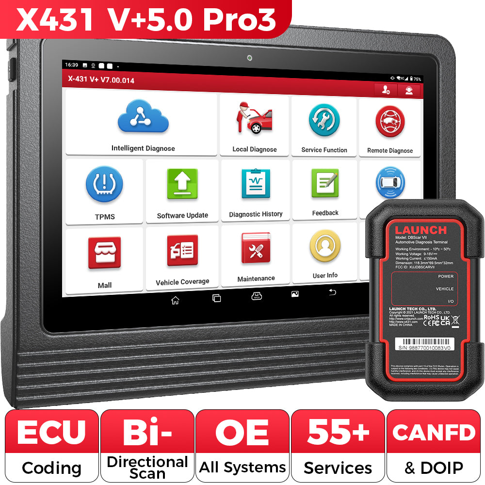 Launch X431 V+ 5.0 PRO3 Bidirectional OBD2 Diagnostic Scanner Key Coding