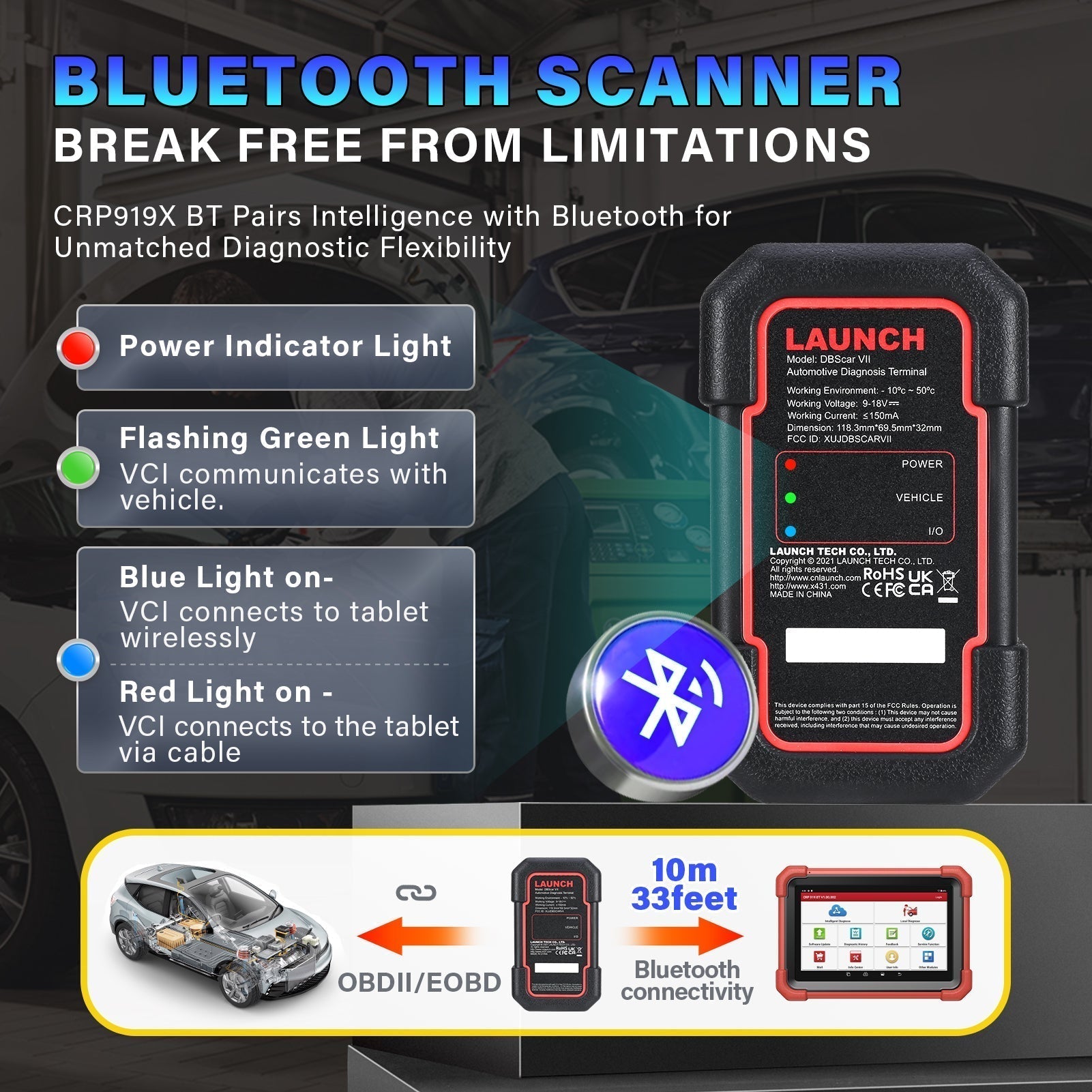 Launch X431 CRP919X BT Bidirectional Car Diagnosis Tool Secondary image