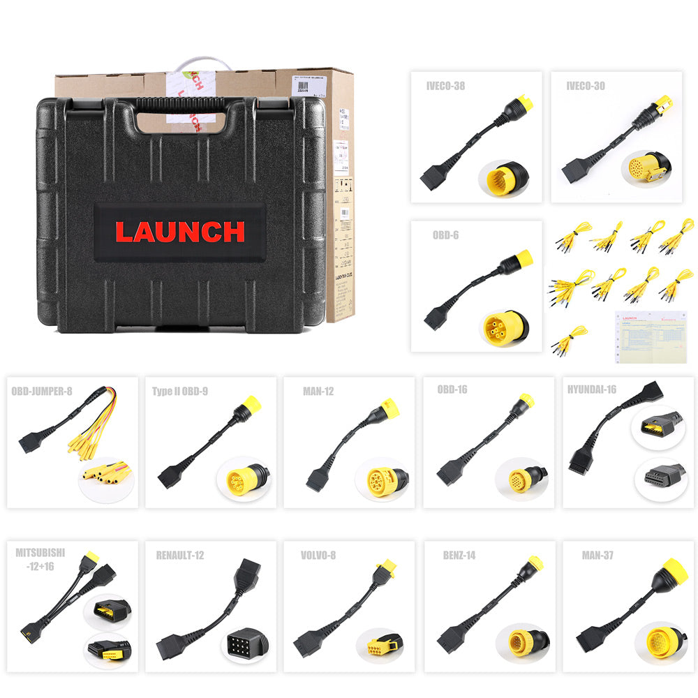 Launch X431 PAD V And PAD VII Heavy Duty Truck Software License And Adapters Secondary image
