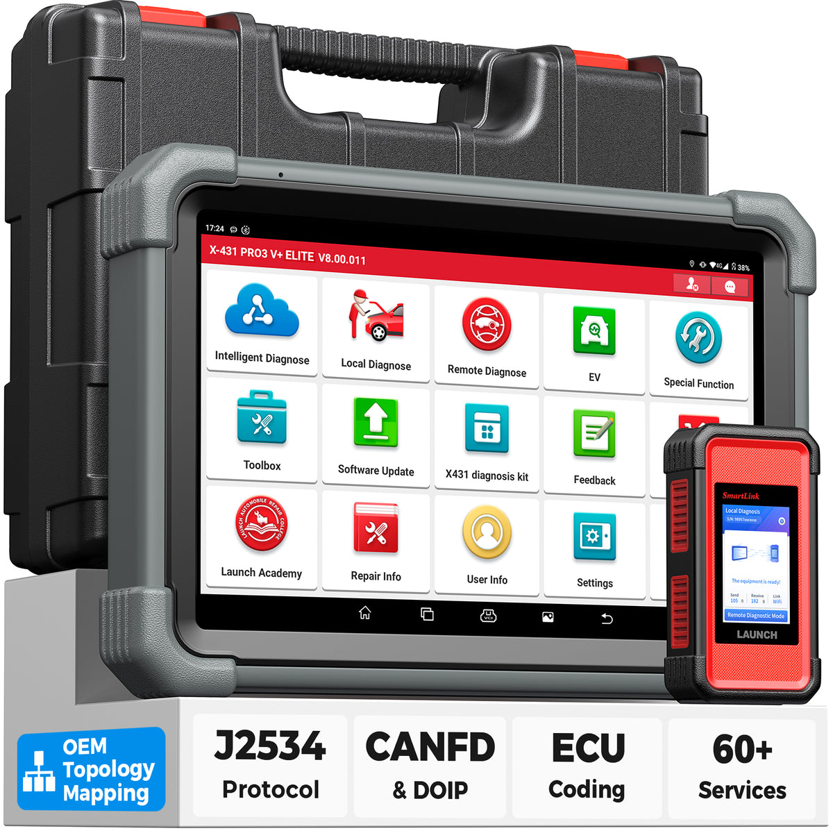 Launch X431 PRO3 V+ Elite Car Diagnostic Tool J2534 Programming Coding Main image
