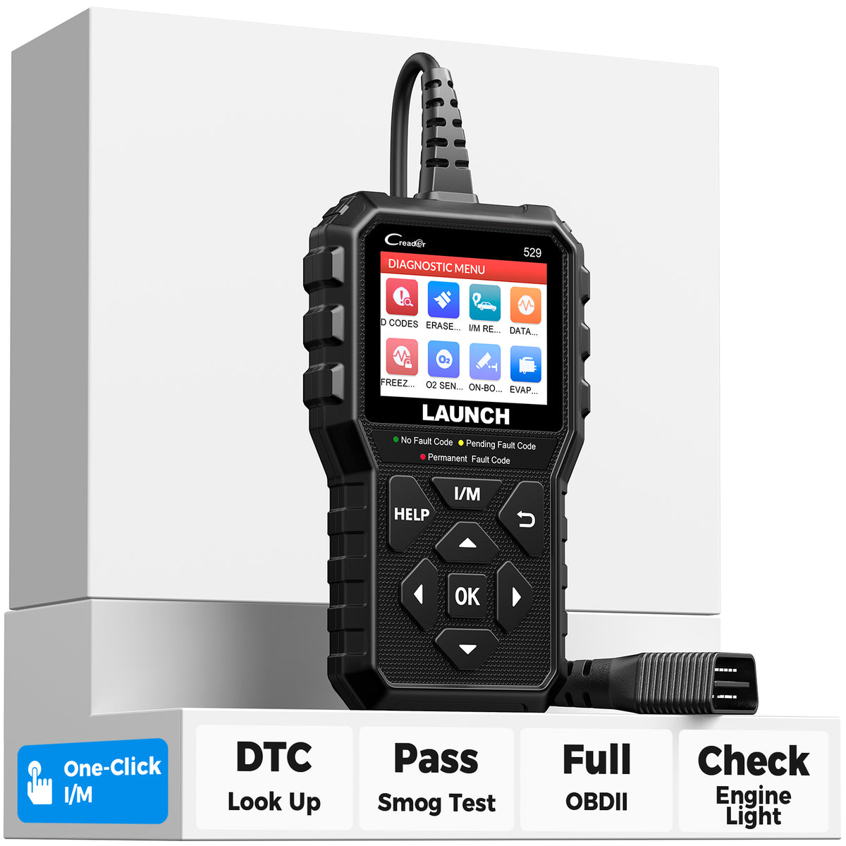 LAUNCH CR529 OBD2 Scanner Elite Code Reader Lifetime Free Update Scan Tool
