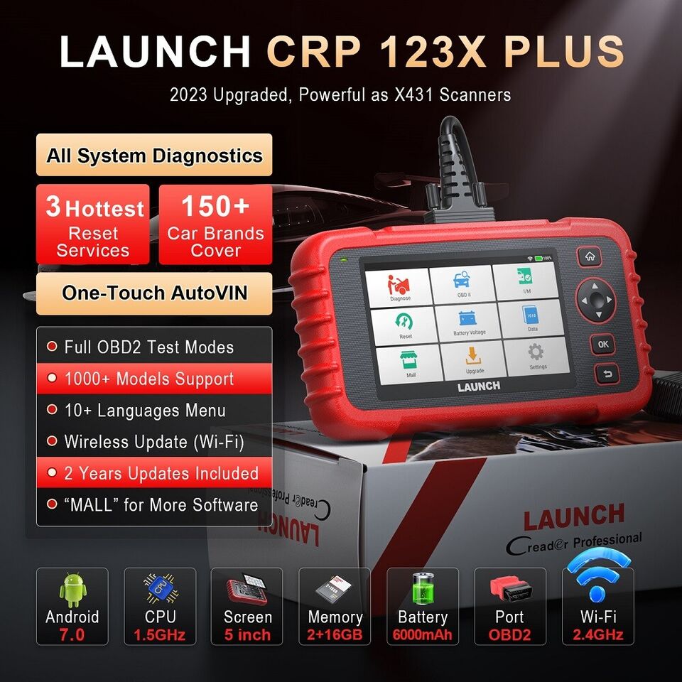 LAUNCH X431 CRP123X Plus Car ALL System OBD2 Scanner