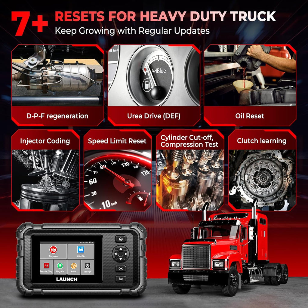 Launch CRP129 HD Commercial Heavy Duty Truck OBD2 Diagnostic Scanner