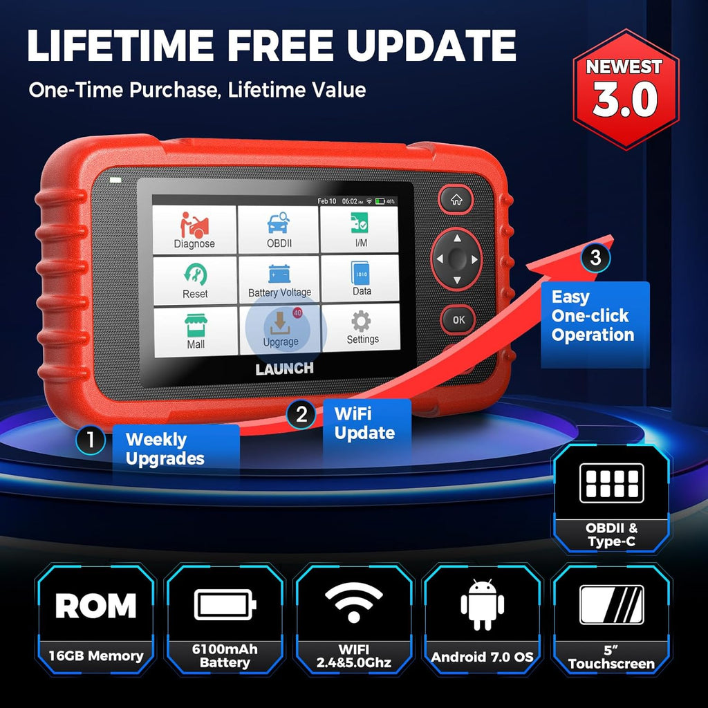LAUNCH X431 CRP129X V3.0 OBD2 Scanner 4 System Diagnostic 8 Reset Tool