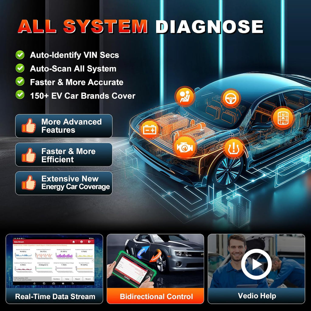 Launch CRP919 EV Electric Vehicle Scanner OBD2 Diagnostic Tool