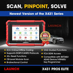 Launch X431 PROS ELITE Bidirectional Scan Tool ECU Coding All System Diagnostic