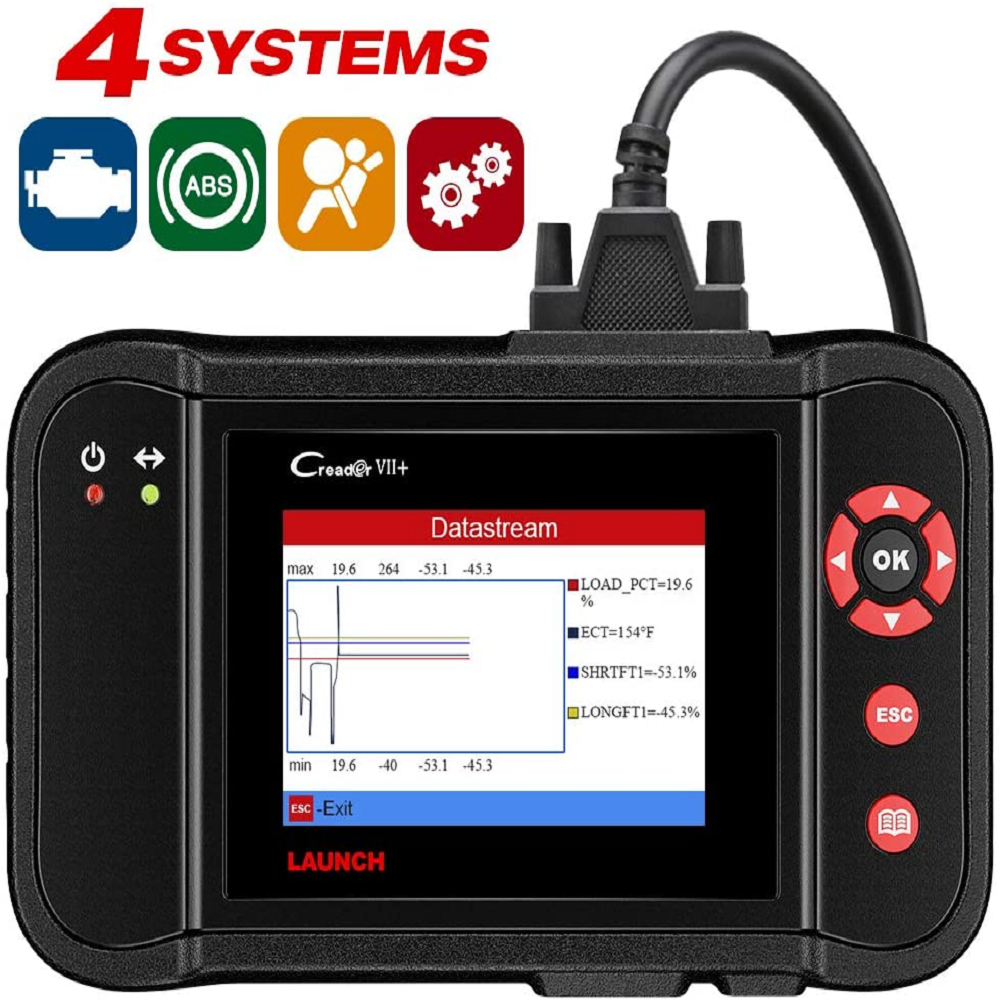 LAUNCH Creader VII+ ABS SRS Transmission and Engine Code Reader Diagnostic OBD2 Scan Tool Secondary image
