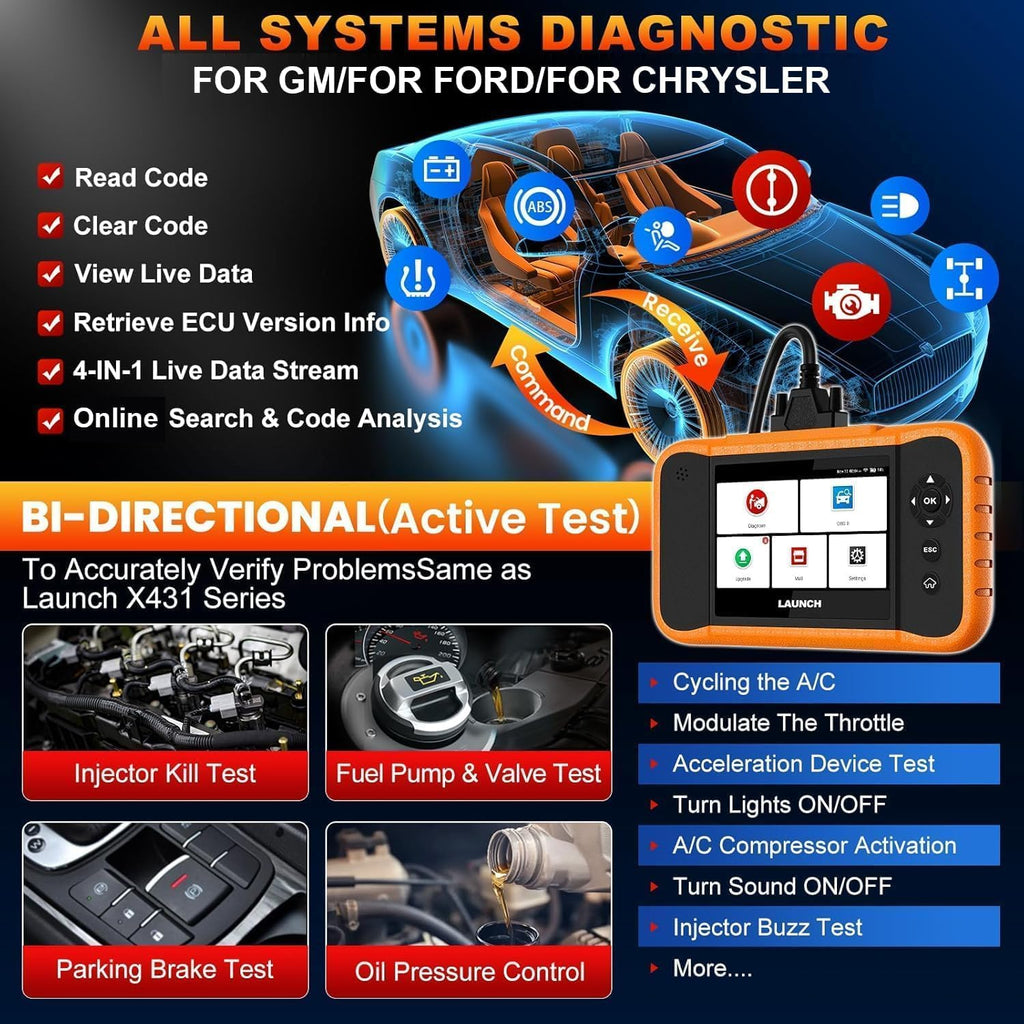 LAUNCH X431 Creader Elite 2.0 FGC OBD2 Scanner