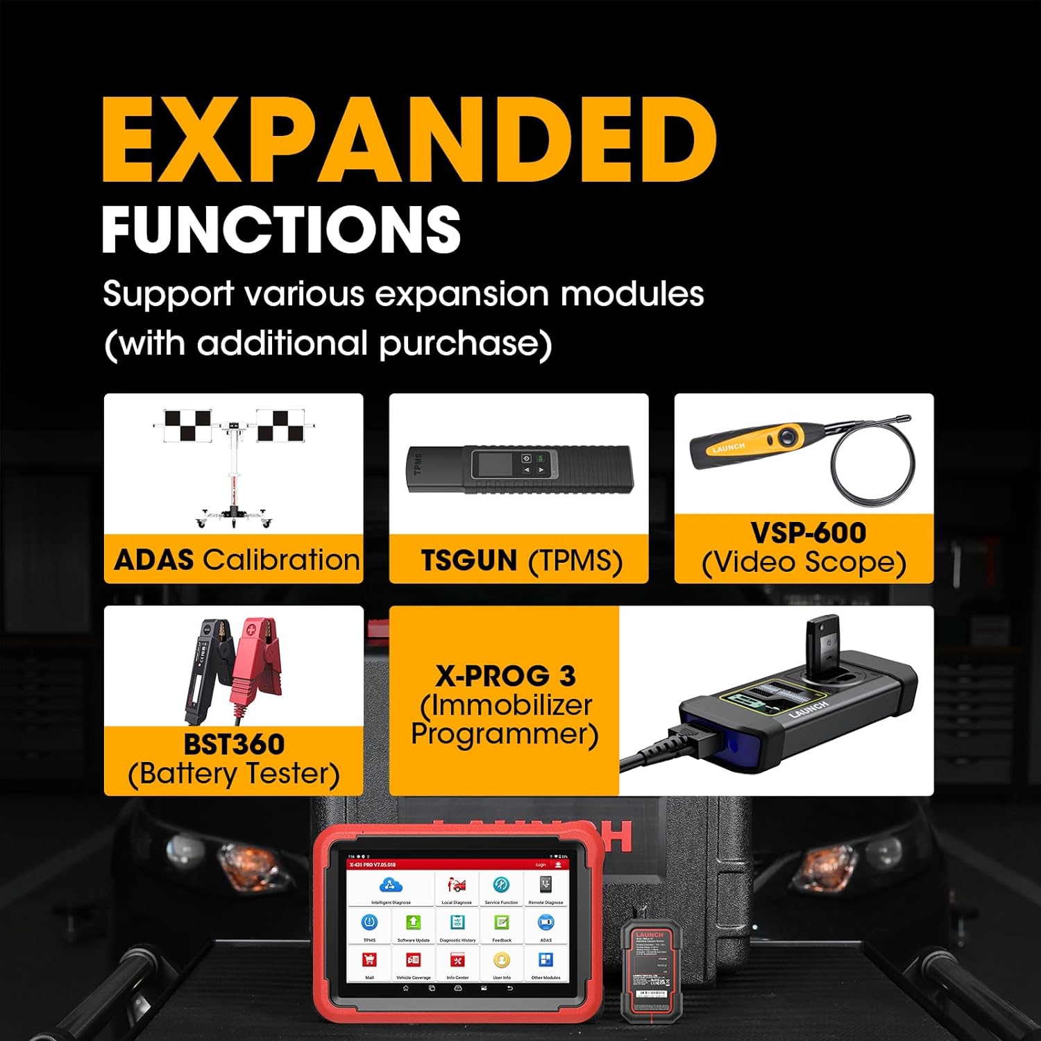 LAUNCH X431 PROS V5.0 2 Years Free Update Diagnostic Scanner with 31+ Reset Bidirectional Scanner